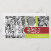 Feliz Navidad - 3つの写真のコラージュ シーズンカード (正面)