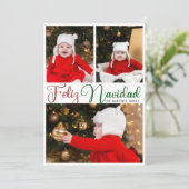 Feliz Navidad 3 Photo Cute スペインの Chrimas シーズンカード (スタンド正面)