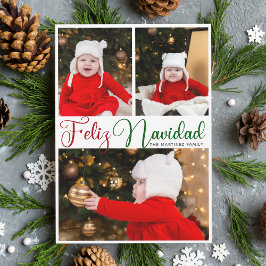 Feliz Navidad 3 Photo Cute スペインの Chrimas シーズンカード