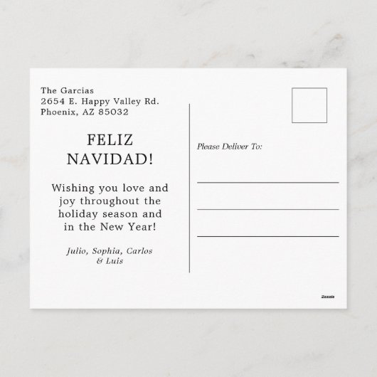 Feliz Navidad 4の写真 シーズンポストカード (裏面)