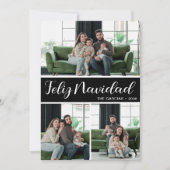 Feliz Navidad 4枚の写真フラットホリデーカード シーズンカード (正面)