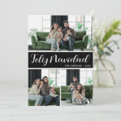 Feliz Navidad 4枚の写真フラットホリデーカード シーズンカード (スタンド正面)
