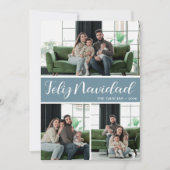 Feliz Navidad 4枚の写真フラットホリデーカード シーズンカード (正面)