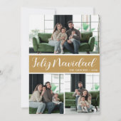 Feliz Navidad 4枚の写真フラットホリデーカード シーズンカード (正面)