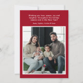 Feliz Navidad 4枚の写真フラットホリデーカード シーズンカード (裏面)