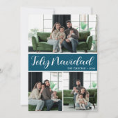 Feliz Navidad 4枚の写真フラットホリデーカード シーズンカード (正面)
