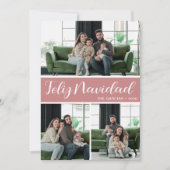 Feliz Navidad 4 Photo Flat Holiday Card シーズンカード (正面)