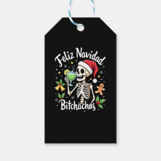 Feliz Navidad Bitchachos ふざけたドクロ スペイン語 メリー ギフトタグ