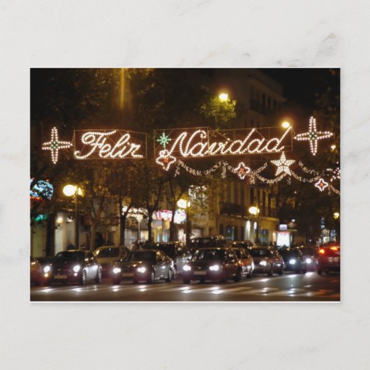 Feliz Navidad. Calle Princesa, Madrid シーズンポストカード (正面)