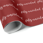 Feliz Navidad Calligraphy Christmas Wrapping Paper ラッピングペーパー (ロールコーナー)
