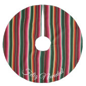 Feliz Navidad Christmas ブラッシュドポリエステルツリースカート (正面)