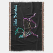 Feliz Navidad - Electric Caribou スローブランケット (正面縦)