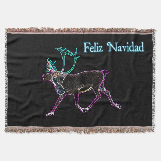 Feliz Navidad - Electric Caribou スローブランケット (正面)
