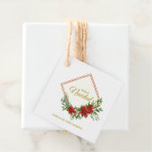 Feliz Navidad Español con Flor de Pascua y Acebo フェイバータグ (インサイチュ)