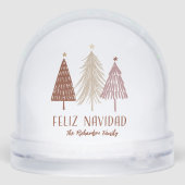 Feliz Navidad Family Name Holiday Snow Globe (裏面)