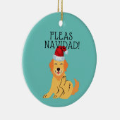 Feliz Navidad "Fleas Navidad"かわいいおもしろいオーナメント セラミックオーナメント (右)