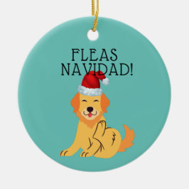 Feliz Navidad "Fleas Navidad"かわいいおもしろいオーナメント セラミックオーナメント
