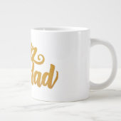 "Feliz Navidad" Goldener Schriftzug Spanisch ジャンボコーヒーマグカップ (右)