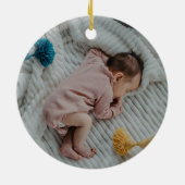 Feliz Navidad, Happy Christmas, w/photo セラミックオーナメント (裏面)