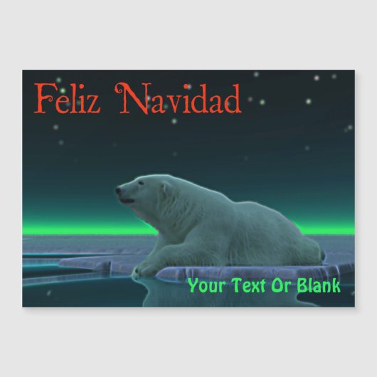 Feliz Navidad - Ice Edge Polar Bear (正面)