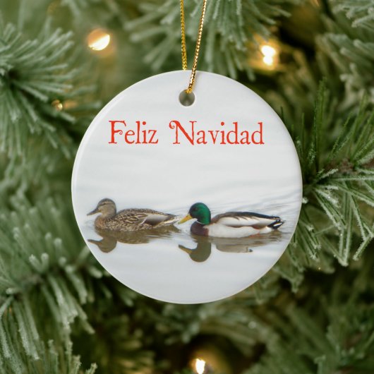 Feliz Navidad - Mallards セラミックオーナメント (ツリー)