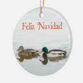 Feliz Navidad - Mallards セラミックオーナメント (左)