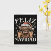 Feliz Navidad Meme Emo Cow Funny Meme Christmas  カード (黄色い花)