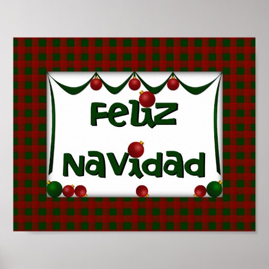 Feliz Navidad - Merry Christmas – ウォールアート (正面)