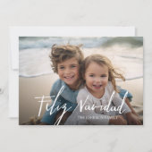 Feliz Navidad - Merry Christmas モダン Full Photo シーズンカード (正面)