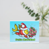 Feliz Navidad, Merry Christmas in cuスペインの おもしろい シーズンポストカード (スタンド正面)