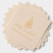 Feliz Navidad-Merry Christmas Tree and Lights  箔ナプキン (インサイチュ (積み重ね))