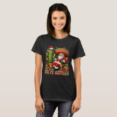 Feliz Navidad Mexican Christmas Santa Sombrero Cac Tシャツ (正面フル)