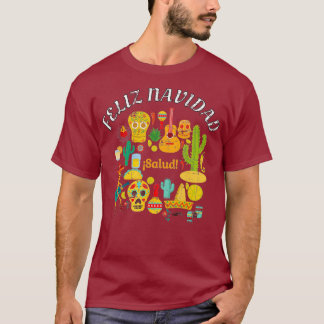 FELIZ NAVIDAD MEXICAN HERITAGE CHRISTMAS T-Shirt Tシャツ