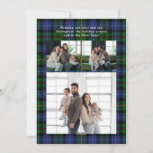 Feliz Navidad Multi Photo Grren Plaid Holiday Card シーズンカード (裏面)