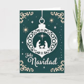 Feliz Navidad Nativity Scene Card カード (正面)