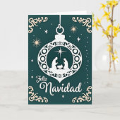 Feliz Navidad Nativity Scene Card カード (黄色い花)