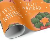Feliz Navidad Nopal Wreath Wrapping Paper ラッピングペーパー (ロールコーナー)