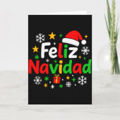 Feliz Navidad Pajamas Shirt, Cute Spanish Mexican  カード (正面)