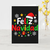 Feliz Navidad Pajamas Shirt, Cute Spanish Mexican  カード (黄色い花)