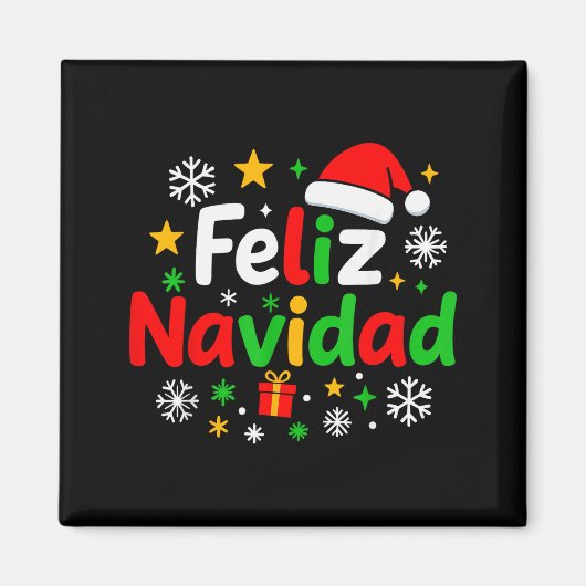 Feliz Navidad Pajamas Shirt, Cute Spanish Mexican  マグネット (正面)