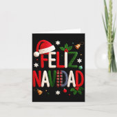 Feliz Navidad Pajamas Spanish Mexican Christmas Bo カード (正面)