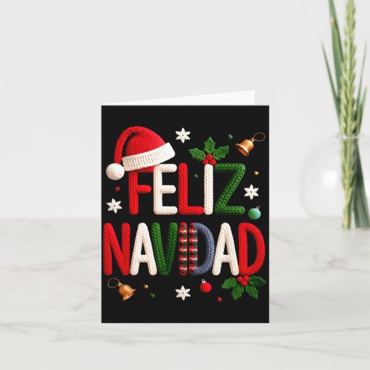 Feliz Navidad Pajamas Spanish Mexican Christmas Bo カード (正面)
