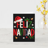 Feliz Navidad Pajamas Spanish Mexican Christmas Bo カード (黄色い花)