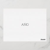 Feliz Navidad Personalizable Foto y Nombre 箔シーズンポストカード (裏面)