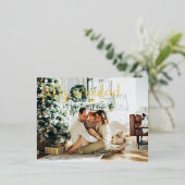 Feliz Navidad Personalizable Foto y Nombre 箔シーズンポストカード (立ち正面)