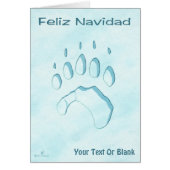 Feliz Navidad - Polar Bear Paw Print (正面)