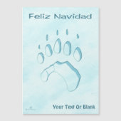 Feliz Navidad - Polar Bear Paw Print (正面)