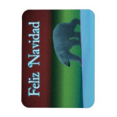 Feliz Navidad - Polar Lightsポーラベア マグネット (縦)