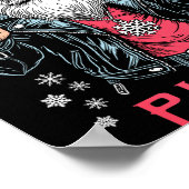 Feliz Navidad Putos Funny Rude Spanish Santa Middl ポスター (角)