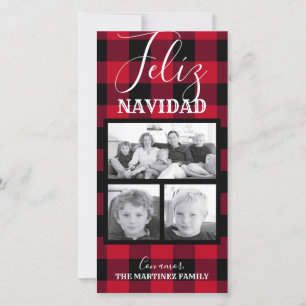 Feliz Navidad Red Buffalo Checkスペインの写真 シーズンカード